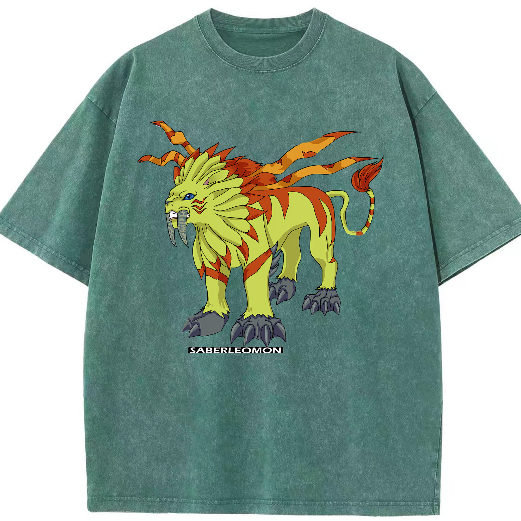 （画像用） Digimon デジタルモンスター/デジモン 綿100% ヴィンテージ風 半袖Tシャツ（フロントプリント）